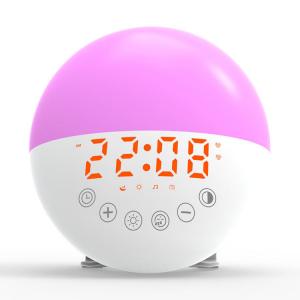 China Cute Oval Portable Alarm Clock Radio Touch Sensing Multi Color on sale