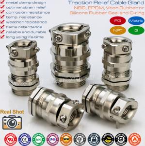 China Nickel-plated Brass Cable Glands with Strain Relief Clamp & Traction Relief Clamp wholesale