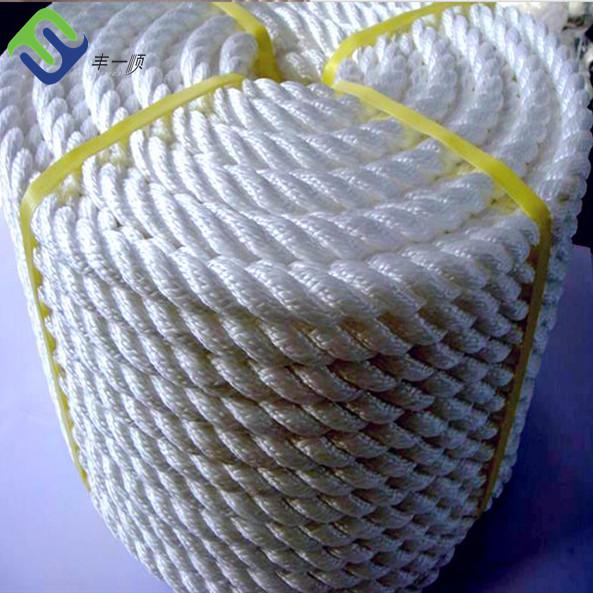 Three Strand Twisted Nylon Anchor Line 4mm - 50mm Non Floating With Thimble