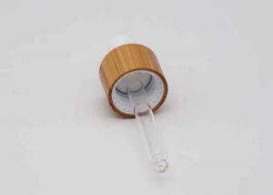 China Regular Bamboo Essential Oil Dropper Bamboo Glass Dropper Caps Bamboo 18mm Dropper Lip For Bottles wholesale