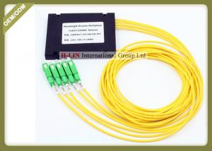 China 1610nm Wavelength Division Multiplexer 4 Channel Fiber Optic CWDM With SC APC Connector on sale