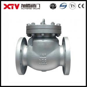 China Carbon Steel Double Flanged Hard Metal Seat Swing Check Valve GB/T 12221 Face To Face wholesale