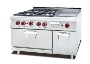China Multi-Functional Western Kitchen Equipment Gas Range With Griddle / Grill Combination wholesale