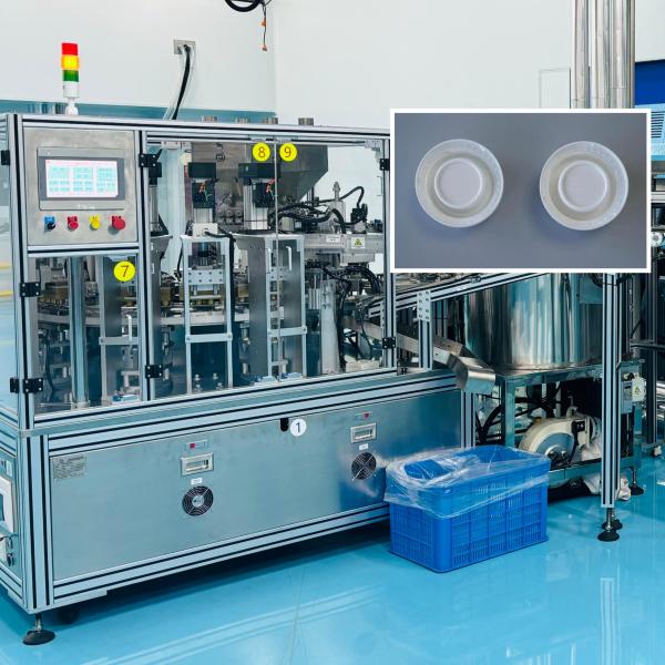 Quality Customized automated assembly machine for moisture-proof cap, controlled by PLC, with remote control for programming issues for sale