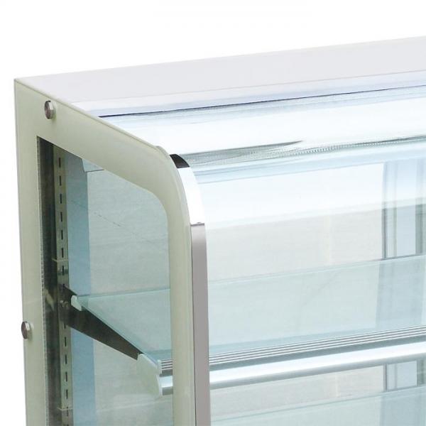 2m Vertical Back Sliding Door Cake Display Freezer 2shelves Tough Glass