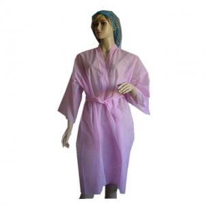 China Non Woven Disposable Spa Robes / Kimono Robe With Excellent Tensile Strength on sale