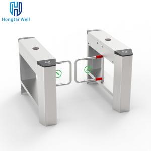 China 1.2mm Top Cover Automatic Pedestrian Turnstile Gate With ID / IC Card Reader wholesale