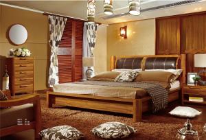 China Modern Wooden hotel bedroom furniture set wholesale