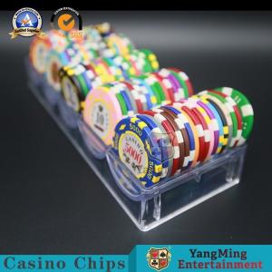 China 3.3mm Thinkness Clay Gambling Casino Chip Tray Full Transparent Plastic Chips Case 100PCS wholesale