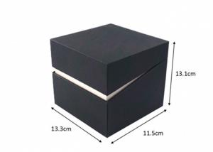 China Black Cardboard Jewelry Boxes , Handmade Recyclable Gift Box For Wrist Watch wholesale