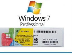 China Genuine Windows 7 Coa Sticker Oem Key Windows 7 Home Premium Coa wholesale