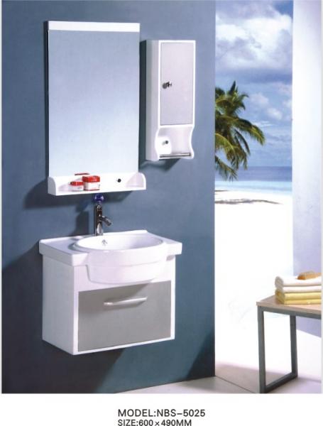 Quality PVC bathroom vanity / wall cabinet / hanging cabinet / white color for bathroom 60 X49/cm for sale