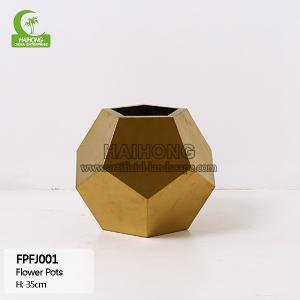 China Indoor Outdoor Mental H30cm Round Plant Pot Artificial Plant Accessories wholesale
