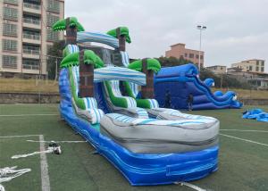 China 0.55mm PVC Tarpaulin Inflatable Water Games With Slides wholesale