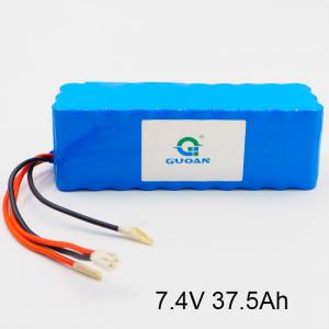 China Rectangular 7.4V Lithium Ion Battery , 37.5Ah 18650 Lithium Battery Pack Rechargeable wholesale
