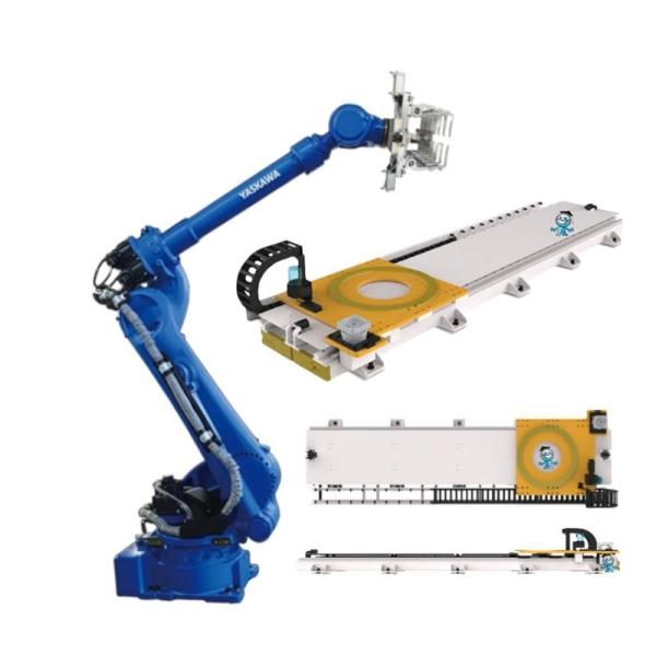 Quality Chinese Robot Guide Rail and Packaging Palletizing Robots Yaskawa GP180-120 6 Axis Industrial Robot Arm for sale