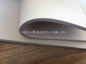 China 3mm Beige Elastic Soft Thick Neoprene Fabric Foam Rubber Sheet Waterproof Flame Resistant wholesale