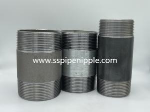 China Threaded Black Steel Pipe Nipples  1 Long Hot Galvanized Surface wholesale