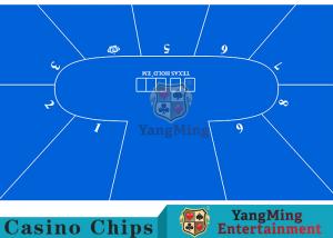 China Flexible Three Card Roulette Table Layout With Velvet Suede Fabric Surface wholesale