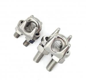 China DIN 741 Drop Forged Stainless Steel Wire Rope Clamp For Cable End Connections wholesale