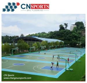 China CN-S02 Silicon PU Tennis Flooring ,level 1 Flame Retardancy and Tensile Strength 3.2mpa wholesale