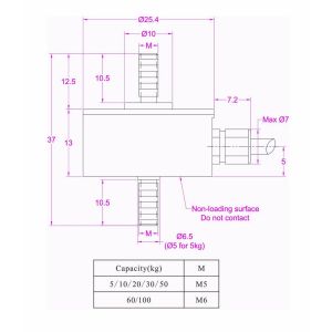 M5 Threaded Pull Load Cell 200N Tension Load Cell 100N Pull Force Sensor 50N