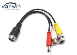 China MDVR System 24cm Car Video Camera Cable 4P M12 To BNC Male on sale