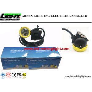 Lightweight LED Miners Cap Lamp 10000lux 7.8Ah Lithium Ion With Silicon Button