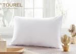Hotel White Polyester Microfiber Pillow With Poly Cotton Fabric Pillow Cover