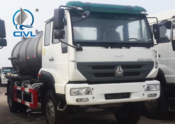 Quality new HOWO 4x2 8M3 Vacuum Sewage Suction Tanker Truck For Sale 266hp engine for sale