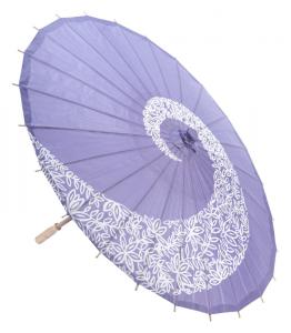 32 Purple Twist Paper Parasol