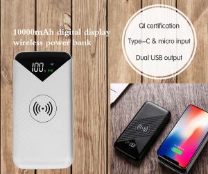 China Portable 10,000mah Qi Wireless charger Power Bank for Samsung,iPhoneX,iPhone XS,iPhone 7 wholesale
