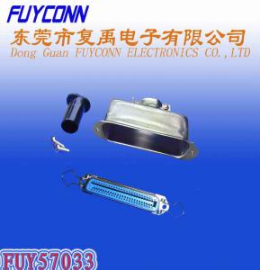 China 14 24 36 50 Pin Solder Female Receptacle Type Centronix Connector with 180 degree Metal Cover wholesale