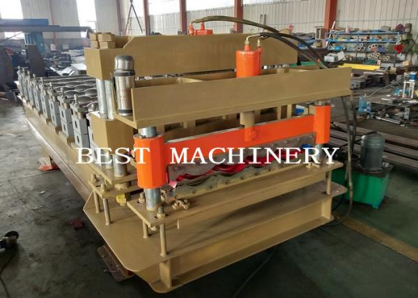Guide Pillar Roofing Glazed Tile Roll Forming Machine with 18 Station Groups