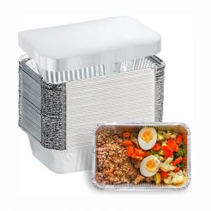 China F4 83185 Disposable Foil Containers With Lids 1750ml Rectangle Aluminium Cake Foil on sale