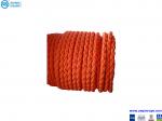eight strand orange polypropylene ropes