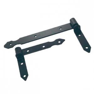 China Zinc Powder Coated Gate Hinges Black Alloy Steel Lightweight Nice Looking on sale