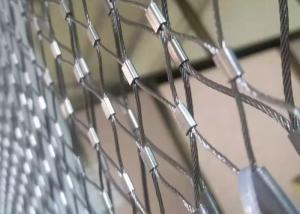 China 316 Flexible Ferrule Stainless Steel Wire Rope Mesh For Zoo Fence on sale