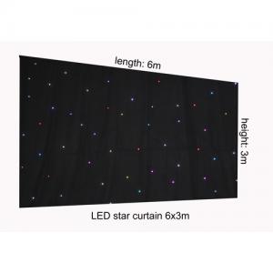 China RGB 6 x 3m LED Star Cloth Curtain , Backdrop Stage Star Light Curtains for Stage Background wholesale
