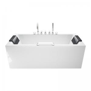 China Smart Constant Temperature Square Acrylic Bathtub With Pillow wholesale