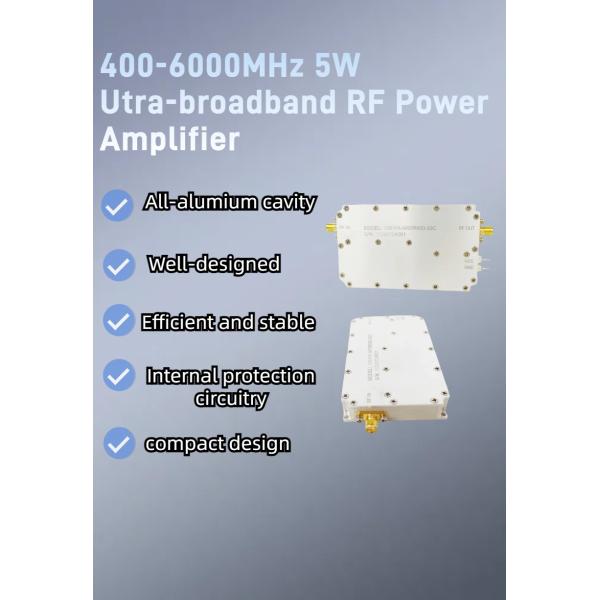 Customized Ultra-Broadband 400-6000MHz All-Alumium Cavity Solid State RF Power Amplifier for Electronic Warfare