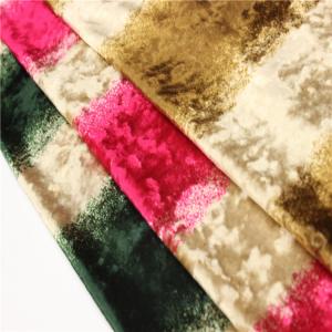 China Professional Crushed Velour Fabric Home Textile Striped Velvet Fabric wholesale