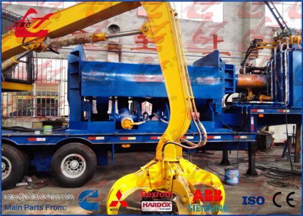 Mobile Waste Metal Scrap Baler Logger Light Scrap Baling Press Hydraulic Compactor For Steel Factory