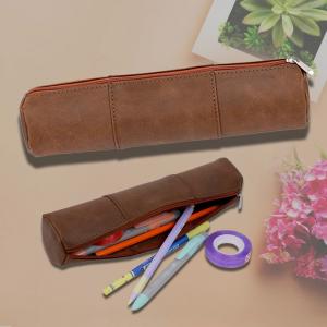 China CMYK PMS Handmade Leather Pencil Case Bag TPCH PU Leather wholesale