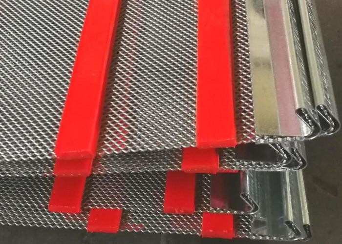 China Modular With Hooked Mining Screen Mesh Polyurethane Anti Clogging wholesale