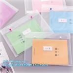 A4 custom PP plastic file folder, document wallet with button, pp a4 decorative