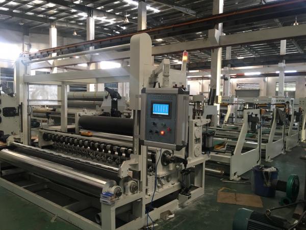 Quality Durable Slitter Rewinder Machine , Paper Roll Rewinding Machine Adjsutable Slitting Width for sale