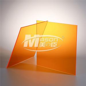 China 3mm Acrylic Orange Perspex Sheet Cutting Perspex Plastic Board Sheet Plexiglass wholesale