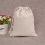 Durable Organic Cotton Canvas Drawstring Bag Wash In Cold Water Rectangle