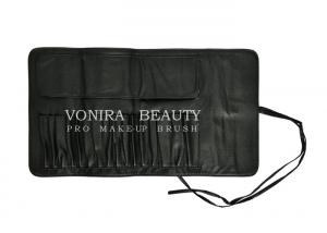 China Professional Makeup Brush Rolling Case Pouch Holder Cosmetic Bag Case with Belt Strap for Travel & Home Use on sale